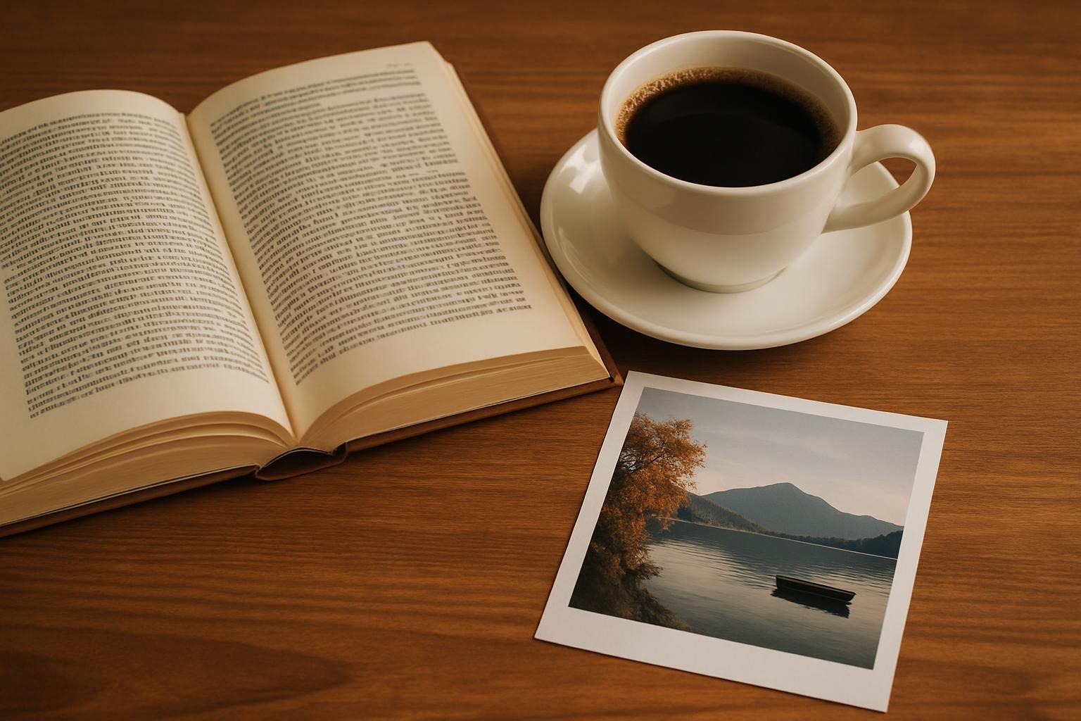 dialogo tra parola e immagine, momento di quiete autunnale