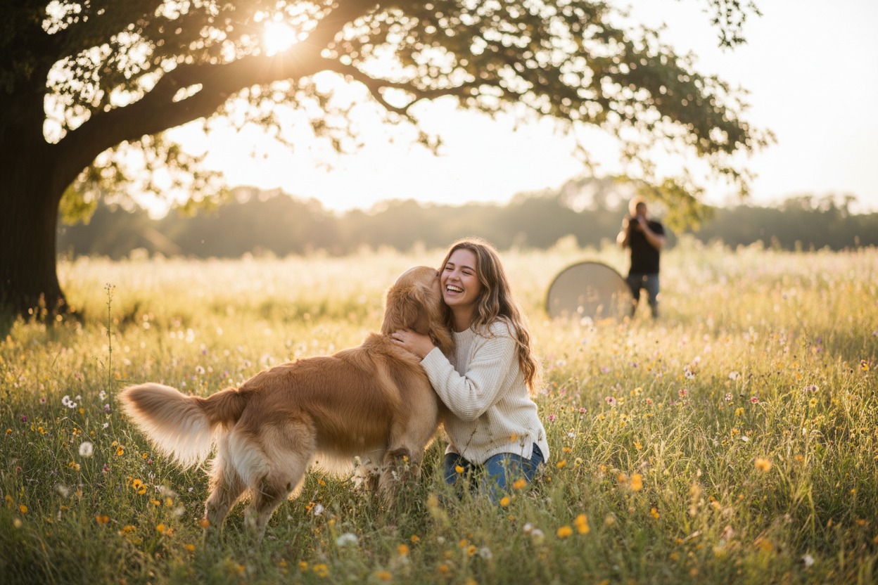 Un servizio fotografico con il proprio animale domestico